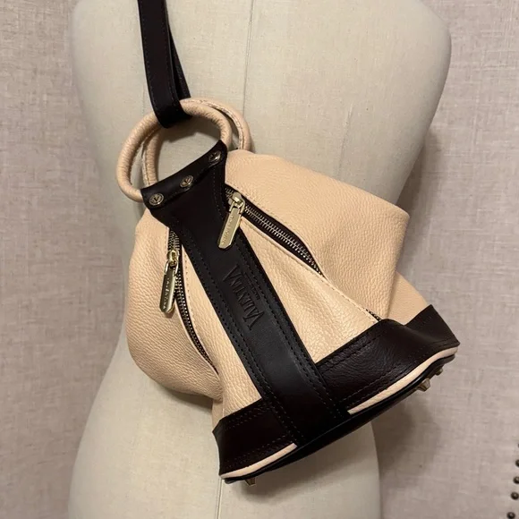 Valentina Cream and Brown Leather - Picture 1 of 7